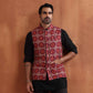 trueBrowns Men's Beige Printed Nehru Jacket | Swadesiicart
