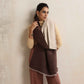 trueBrowns Dark Brown Reversible Woollen Stole | Swadesiicart