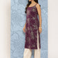Ahalyaa Floral Foil Printed Crepe Kurta | Swadesiicart