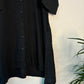 trueBrowns Black Slub Short Shirt Top | Swadesiicart