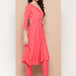 InWeave Women's Camelia Gota Angrakha Kurta Set W Yellow Orange Dupatta - Swadesiicart
