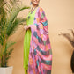 InWeave Women's Lime Green Strappy Set W Square Bandhani Print Silk Dupatta - Swadesiicart