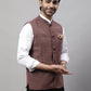 Even Apparels Men's Multi Nehru Jacket With Welt Pockets | Swadesiicart