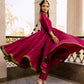 Pomcha Jaipur Magenta Lilly Anarkali Set | Swadesiicart