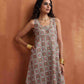 trueBrowns Off White Print Flared Anarkali Kurta Set | Swadesiicart