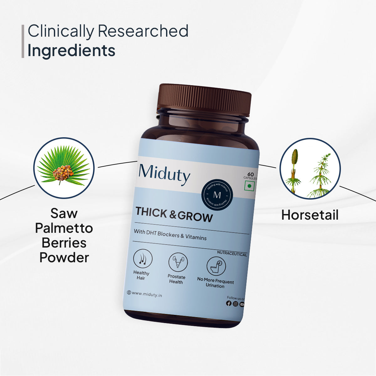 Miduty by Palak Notes Thick & Grow Capsules | Swadesiicart