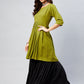 InWeave Women's Olive Short Anarkali Kurta - Swadesiicart