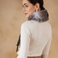 InWeave Women's Dark Grey Duble Shade Fur Neckpiece - Swadesiicart