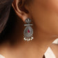 trueBrowns Silver Pearl Bead Earrings | Swadesiicart