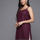 Ahalyaa Geometric Printed Net Tunic With Lace Inserts | Swadesiicart