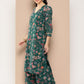 Ahalyaa Women Floral Printed Regular Gotta Patti Kurta with Palazzos | Swadesiicart