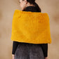 InWeave Women's Yellow Long Faux Fur Cape - Swadesiicart