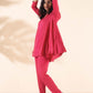 trueBrowns Carrot Viscose Dobby Flared Co-ord Set - Swadesiicart