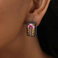 trueBrowns Silver Tone Handpainted Stud Earrings - Swadesiicart