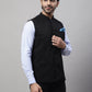 Even Apparels Men's Black Nehru Jacket With Welt Pockets | Swadesiicart