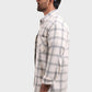 Jonesburg Off White Checks Fine Corduroy Regular Fit Shirt | Swadesiicart