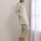 trueBrowns Light Grey Slub Co-Ord Set - Swadesiicart