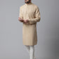 Even Apparels Pure Cotton Kurta With Band Collar - Beige | Swadesiicart