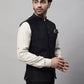 Even Apparels Men's Black Nehru Jacket With Welt Pockets | Swadesiicart