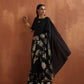 trueBrowns Black Metallic Ready To Wear Saree | Swadesiicart