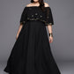 Ahalyaa Plus Size Off-Shoulder Maxi Ethnic Dress | Swadesiicart