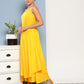 InWeave Women's Yellow Ray Strappy Kurta Set With Yellow Zig Zag Cotton Dupatta - Swadesiicart