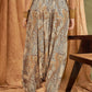 InWeave Beige Paisley Flower Harem Pant - Swadesiicart