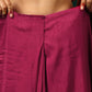 trueBrowns Maroon Rust Silk Ready To Wear Saree | Swadesiicart