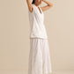 trueBrowns White Pineapple Sleeveless Jacket Pant Set | Swadesiicart