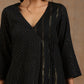 trueBrowns Black Gold Cotton Angrakha Kurta Set | Swadesiicart