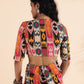trueBrowns Cola Muslin Ikat Deep V-Neck Blouse | Swadesiicart