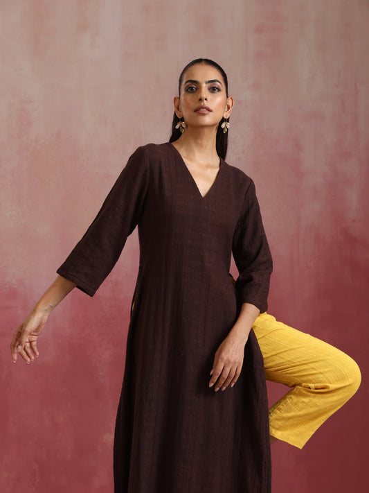 trueBrowns Cola Cotton Dobby Kurta Set | Swadesiicart