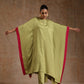 trueBrowns Light Green Modal Satin High-Low Kaftan Kurta Set | Swadesiicart