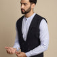 Even Apparels Men's Blue Woolen Double Breast Waistcoat | Swadesiicart