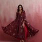 trueBrowns Purple Viscose Silk Kurta Set | Swadesiicart