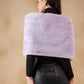 InWeave Women's Mauve Fur Cape - Swadesiicart