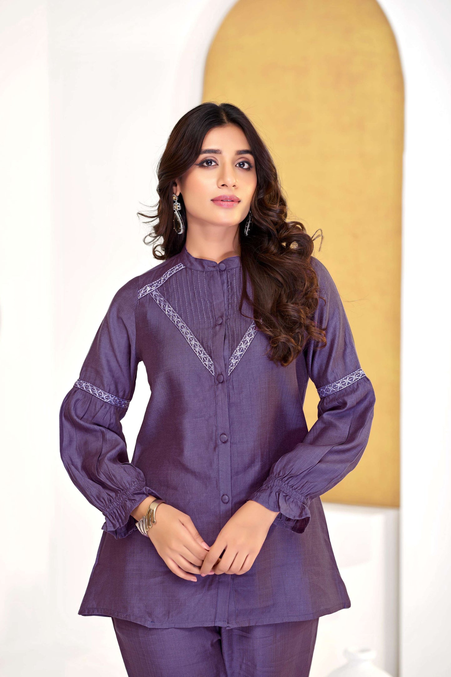 BulBul Mahi Purple Co-Ord Set - Swadesiicart