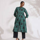 trueBrowns Green Cotton Print Front Slit Kurta Set | Swadesiicart