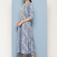 Ahalyaa Floral Printed Midi A-Line Ethnic Dress | Swadesiicart