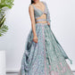 House of Panchhi Pink Georgette Sequins And Thread Embroidery Lehenga Choli & Dupatta | Swadesiicart