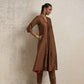 trueBrowns Brown Silk Kurta Set | Swadesiicart