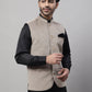 Even Apparels Men's Beige Nehru Jacket With Welt Pockets | Swadesiicart