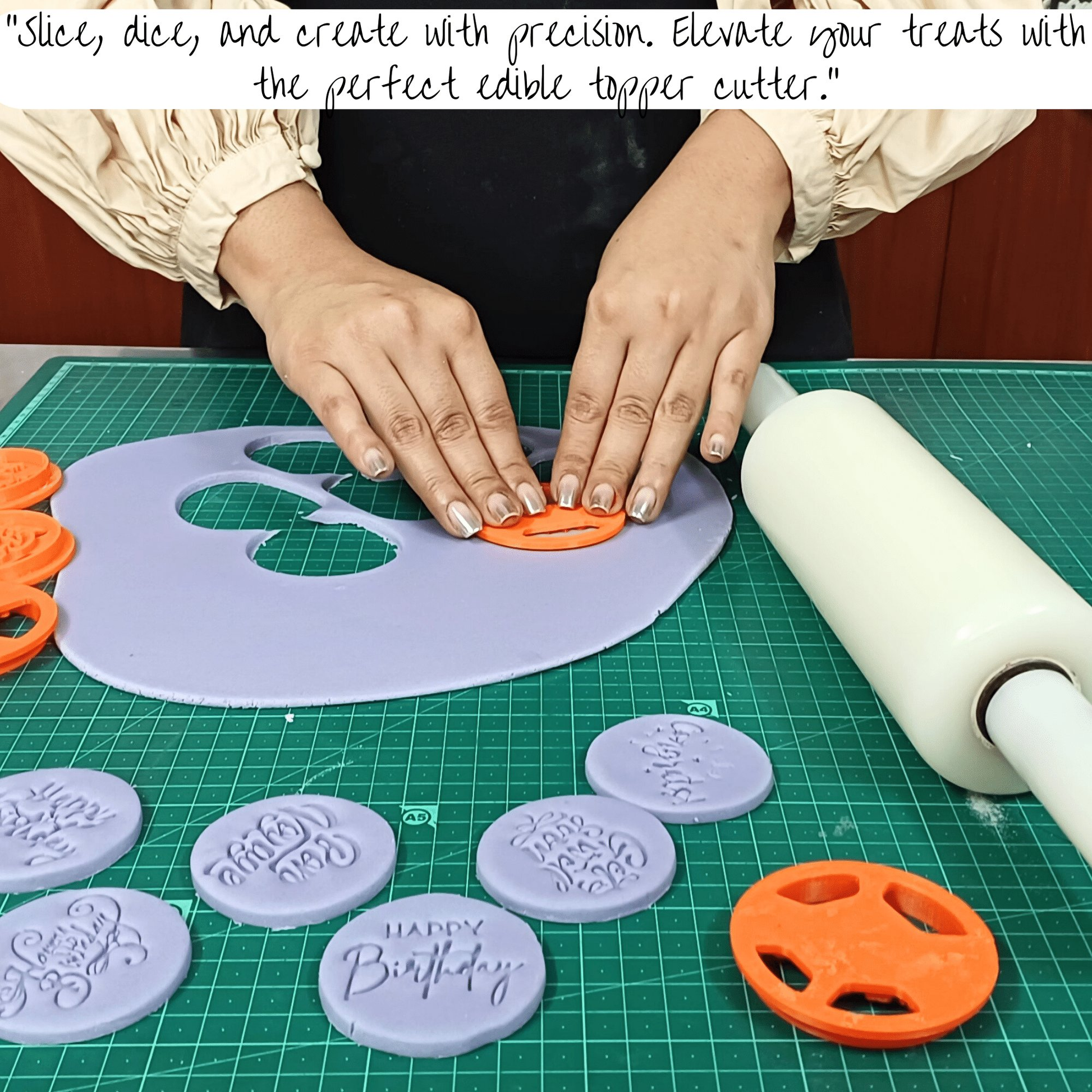 Confect Celebration Stencils Toppers Cutters | Celebration Topper Cutter (Happy Birthday 01)