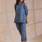 trueBrowns Indigo Dabu Overall Print Cotton Baggy Sleeve Co-Ord Set - Swadesiicart