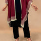 trueBrowns Maroon Woollen Kaftan Cape | Swadesiicart