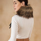 InWeave Women's Beige Print Fur Neckpiece - Swadesiicart
