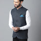 Even Apparels Men's Blue Nehru Jacket With Welt Pockets | Swadesiicart