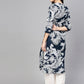 Antaran Blue Pure Cotton Printed Kurta Pant Set - Swadesiicart