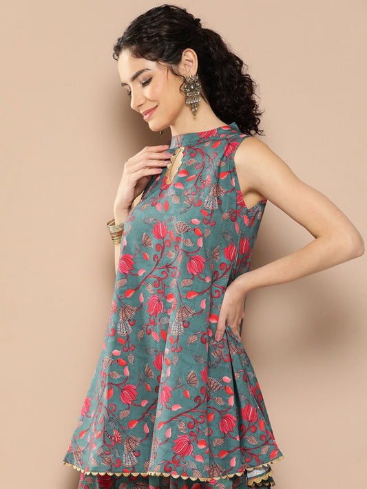 Ahalyaa Women Floral Printed Co-Ords - Swadesiicart