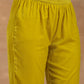 trueBrowns Lime Velvet Pant | Swadesiicart